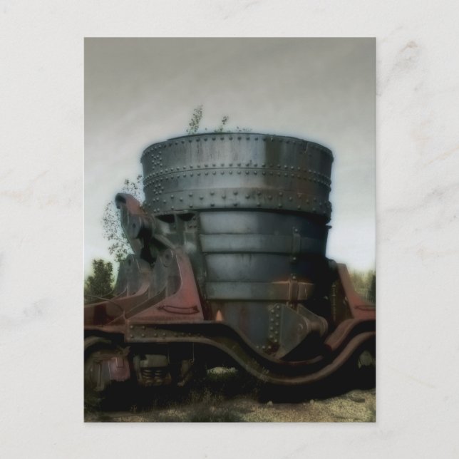 Trabajos de hierro de carga, ladle - postal (Anverso)