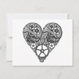Trabajos de reloj Steampunk y corazón de engranaje