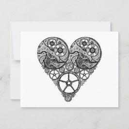 Trabajos de reloj Steampunk y corazón de engranaje