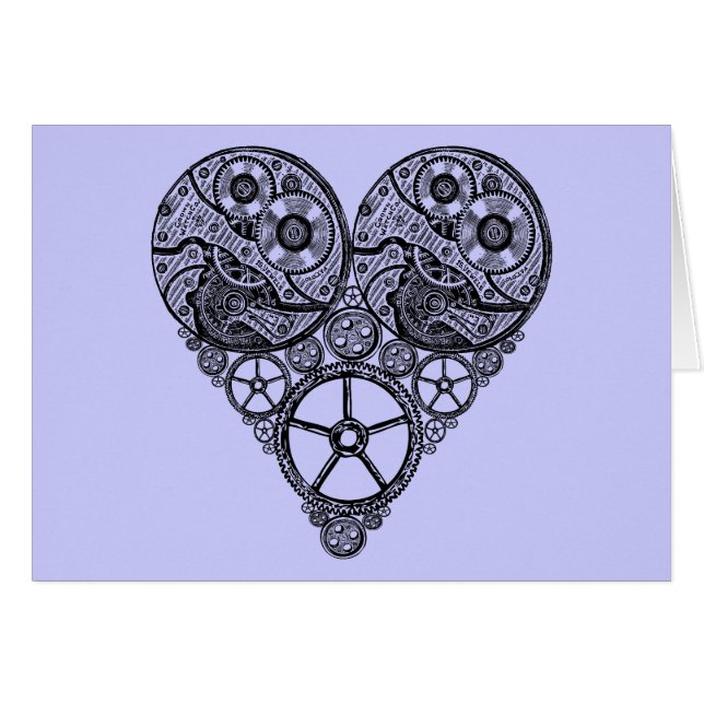 Trabajos del reloj de Steampunk y corazón del (Anverso (Horizontal))