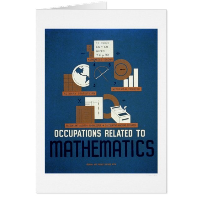 Trabajos en las matemáticas WPA 1937 (Frente)