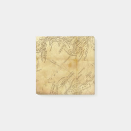 trace nota de post-it elegante de papel del globo