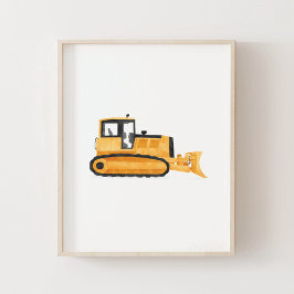 Tractor amarillo Decoración para habitación de niñ