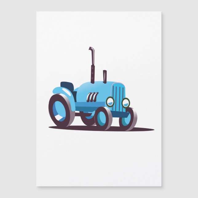 Tractor Azul Adorable (Anverso)
