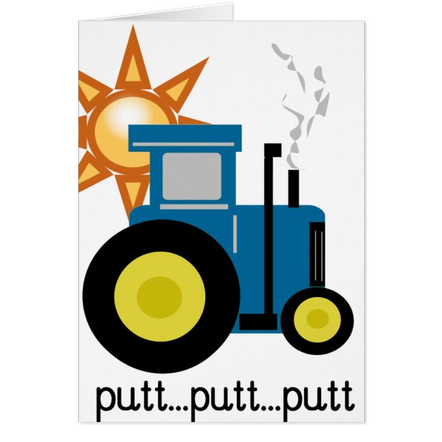 Tractor azul del putt del putt (Frente)