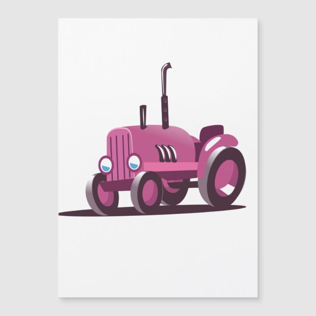 Tractor de color rosa (Anverso)