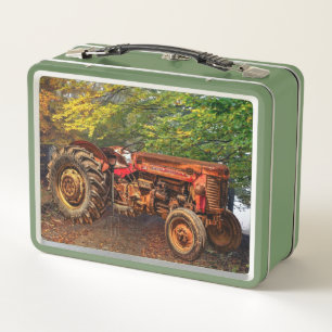 Tractor de granjas rojas Vintage