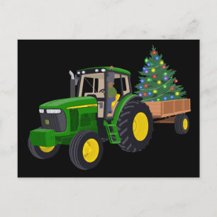Tractor de Navidad Granja Árbol Luces de Navidad F