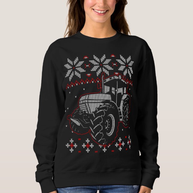 Tractor Lover Navidades feos Sweater Farmin (Anverso)