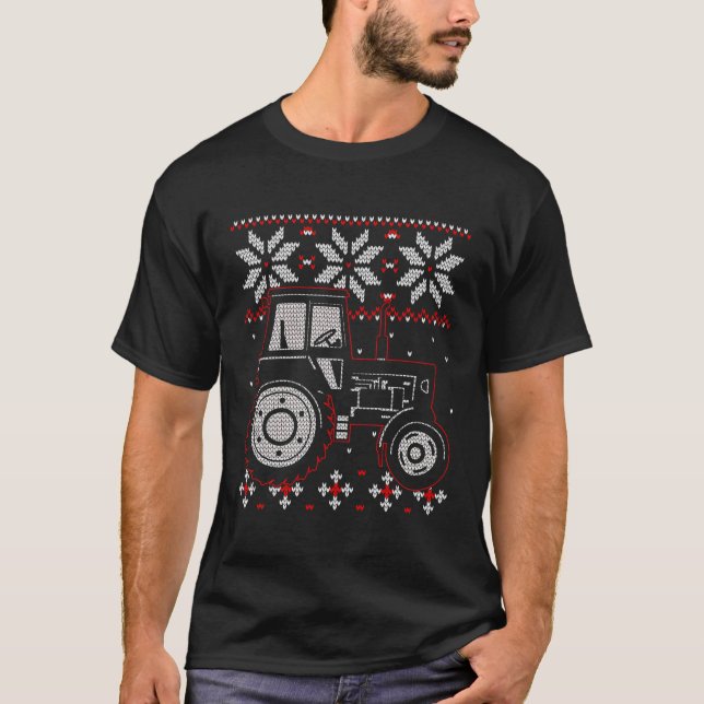 Tractor Lover Navidades feos Sweater Farmin (Anverso)