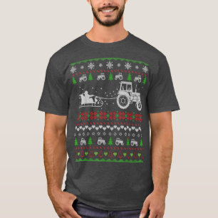 Tractor Navidades feos suéter regalos divertidos S
