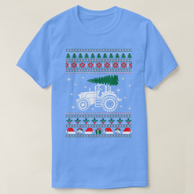 Tractor Navidades feos suéter T  (Diseño del anverso)