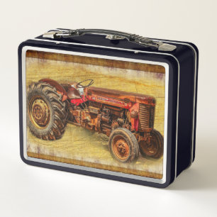 Tractor rojo antiguo