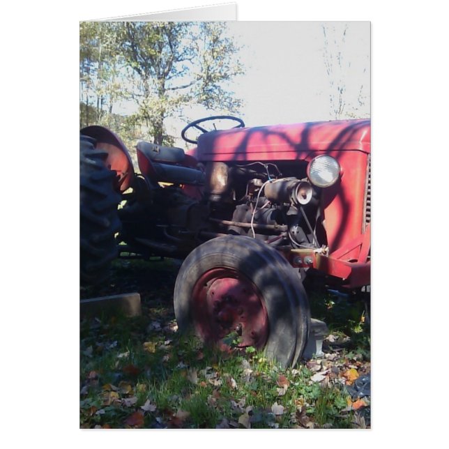 Tractor rojo retro (Frente)