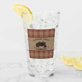 Tractor Rústico de granja familiar Red Plaid Burla