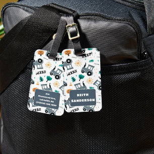 Tractores De Granja Cuta Etiqueta De Equipaje De P