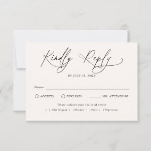 Tradición de guión moderno RSVP de boda