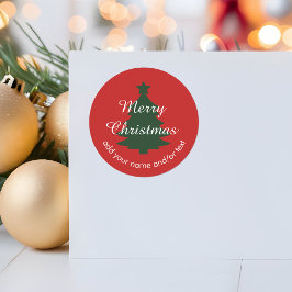 Tradicional - Clásico pegatina de Navidad de Perso