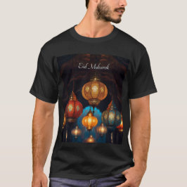 Tradicional Eid Mubarak Lanterns camiseta masculin