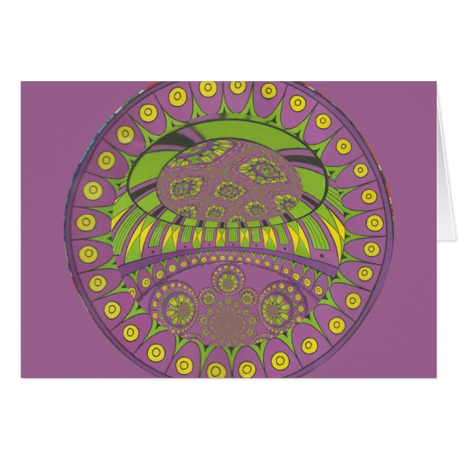 Tradicional kaleidoscopio africano púrpura y amari (Anverso (Horizontal))