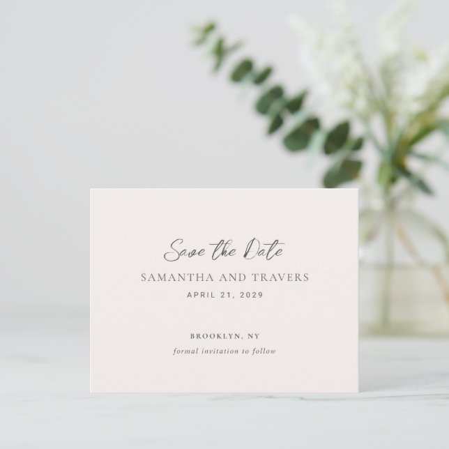 Tradicional tarjeta gris elegante de boda para gua (Anverso de pie)