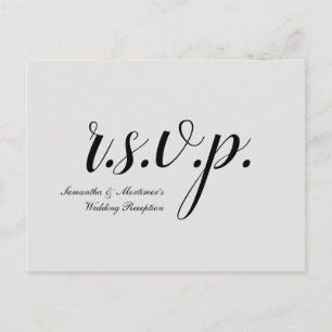 Tradicional y nostálgico "r.s.v.p." Postal