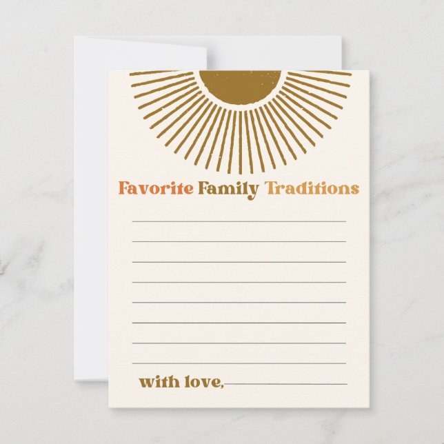 Tradiciones familiares favoritas mínimas retro de  (Anverso)