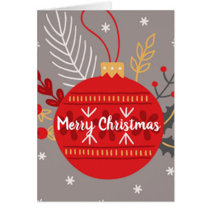 Traditiona Feliz Navidad/ Ornamento Rojo