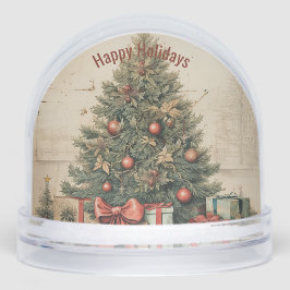 Traditional Christmas Tree and Presents Gift Wrapp