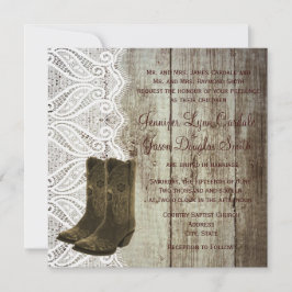 Trae tus boots Invitaciones a la Boda de Cowboy