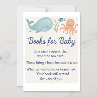 "Trae un libro en lugar de una tarjeta – Inserto d