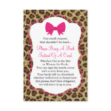 Trae Una Tarjeta De Libro, Baby Shower, Cheetah