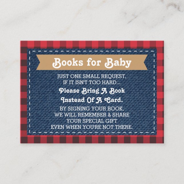 Trae Una Tarjeta De Libro, Pequeño Hombre, Lumberj (Anverso)