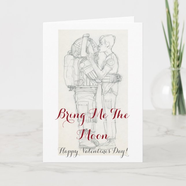 Tráeme la tarjeta de San Valentín feliz de la luna (Anverso)