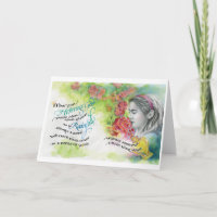 Traer a Dios/Lluvia, tarjeta de felicitación dobla