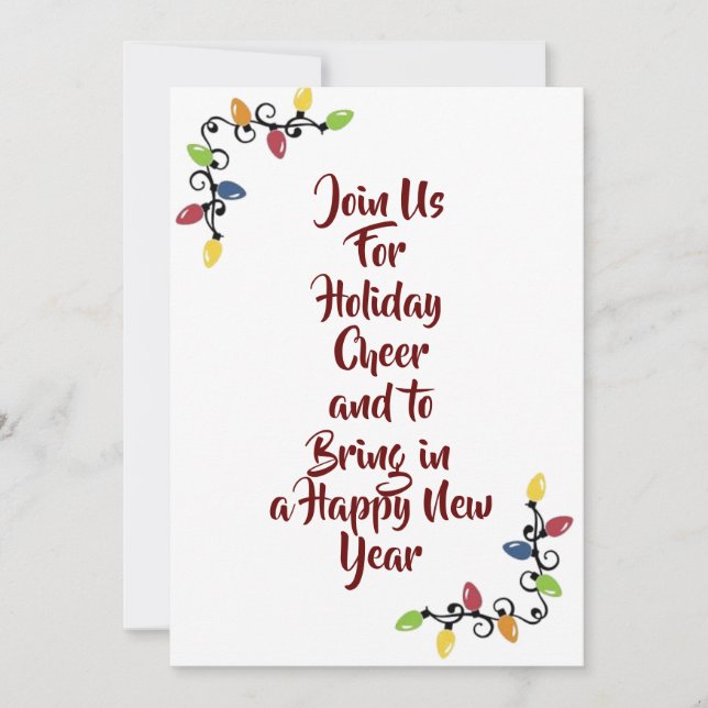 TRAER EL ***AÑO NUEVO*** INVITACIÓN DE VACACIONES (Anverso)