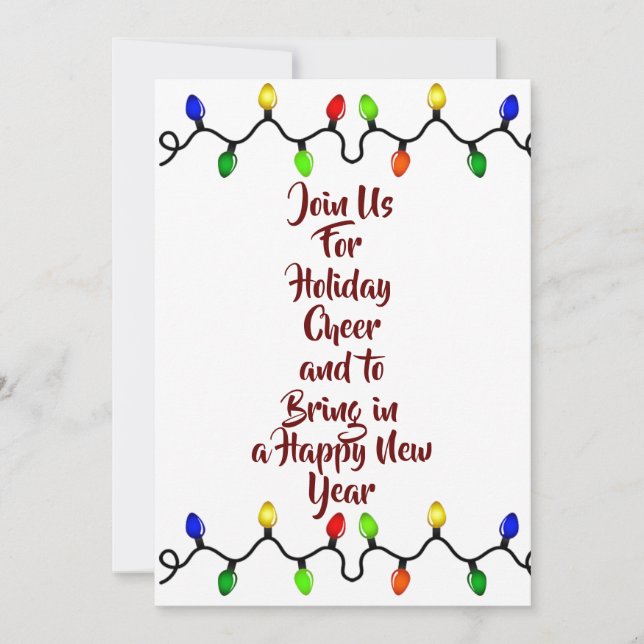 TRAER EL ***AÑO NUEVO*** INVITACIÓN DE VACACIONES (Anverso)