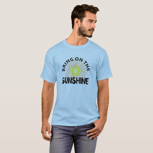 Traer El Diseño Sunshine - Camiseta Oscura Básica (Anverso completo)