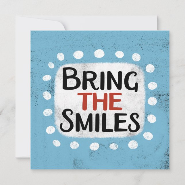 Traer La Tarjeta De Saludo De Sonrisas (Anverso)