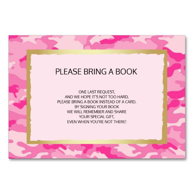 Traer un libro - Tarjetas Baby Shower Chicas de CA (Anverso)