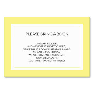 Traer un libro - Tarjetas Baby Shower de Chica bla