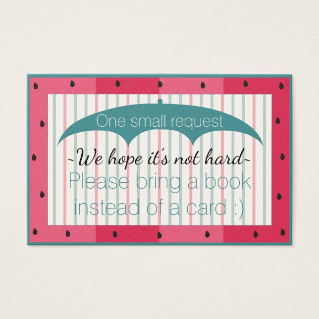 Traer un libro "Watermelon" Insertar tarjeta/Perso (Anverso)