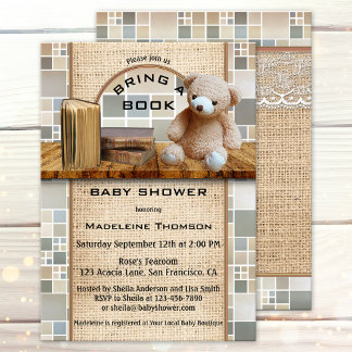 Traer una invitación de Baby Shower para libros