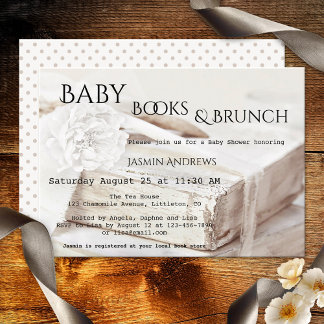 Traer una invitación de Baby Shower para libros