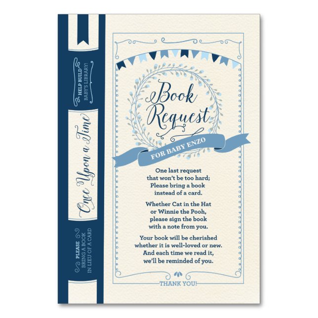 Traer una tarjeta de inserción de libro Baby Boy (Anverso)