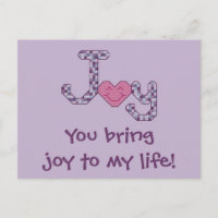 ¡Traes alegría a mi vida! Postal