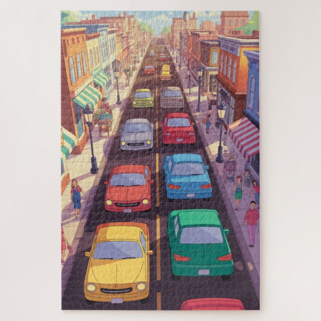 Traffic jam puzzle (Vertical)