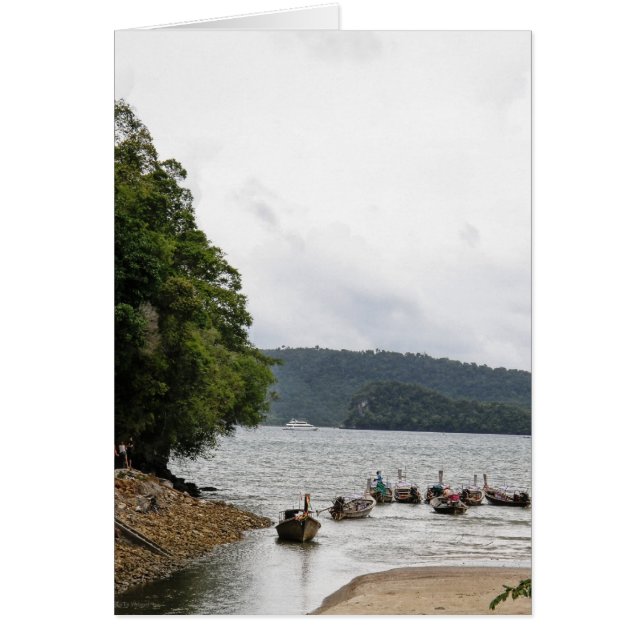 Tráfico bajo en Krabi. Tarjeta de Tailandia (Frente)