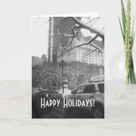 Tráfico de invierno Tarjeta de vacaciones de fotos