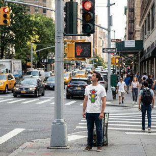 Tráfico Ilumina camiseta de hombres